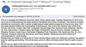 water boil email