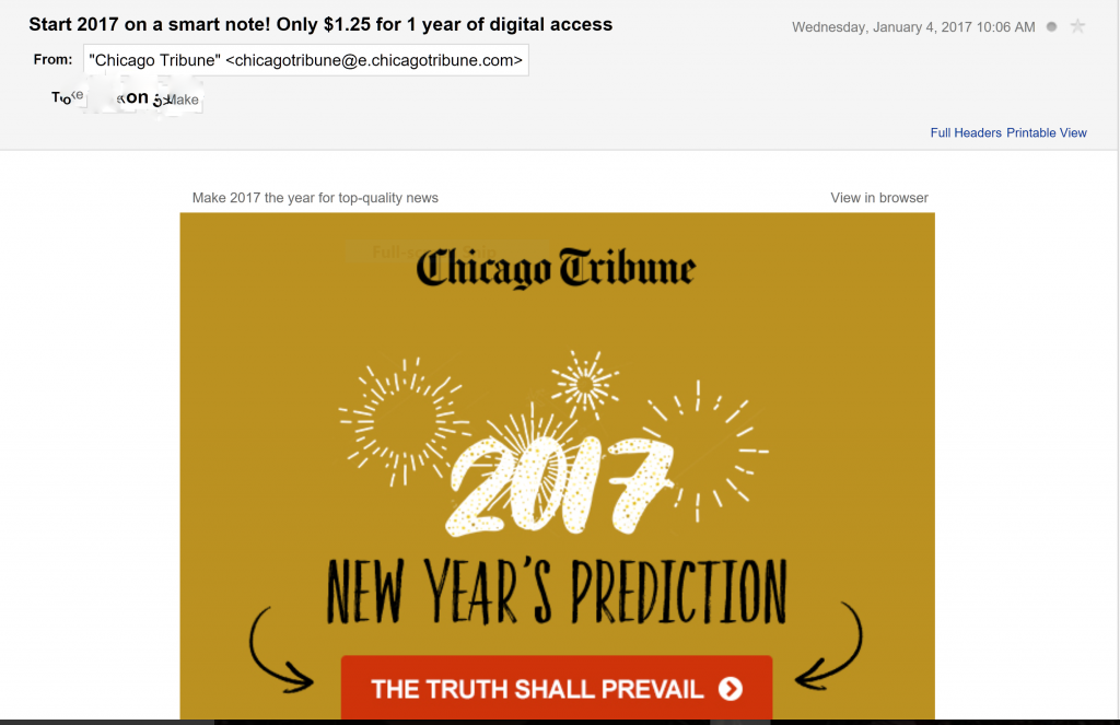 Chicago Tribune Email