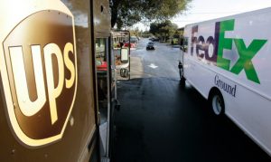 Fedex and UPS trucks
