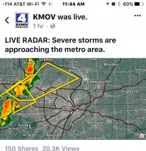 KNMOV Facebook Severe Weather streaming