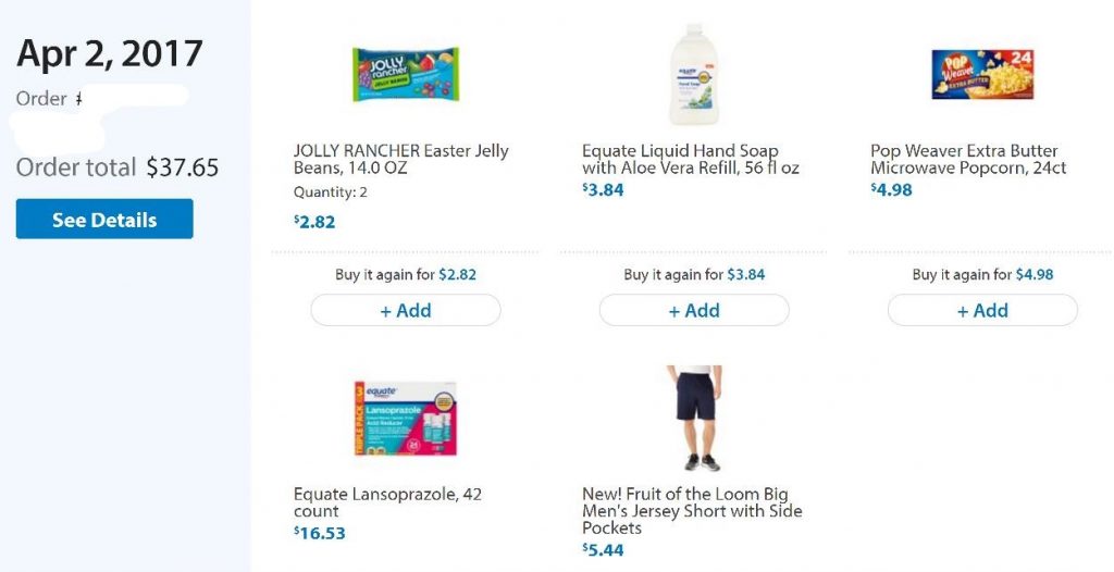 Walmart.com order